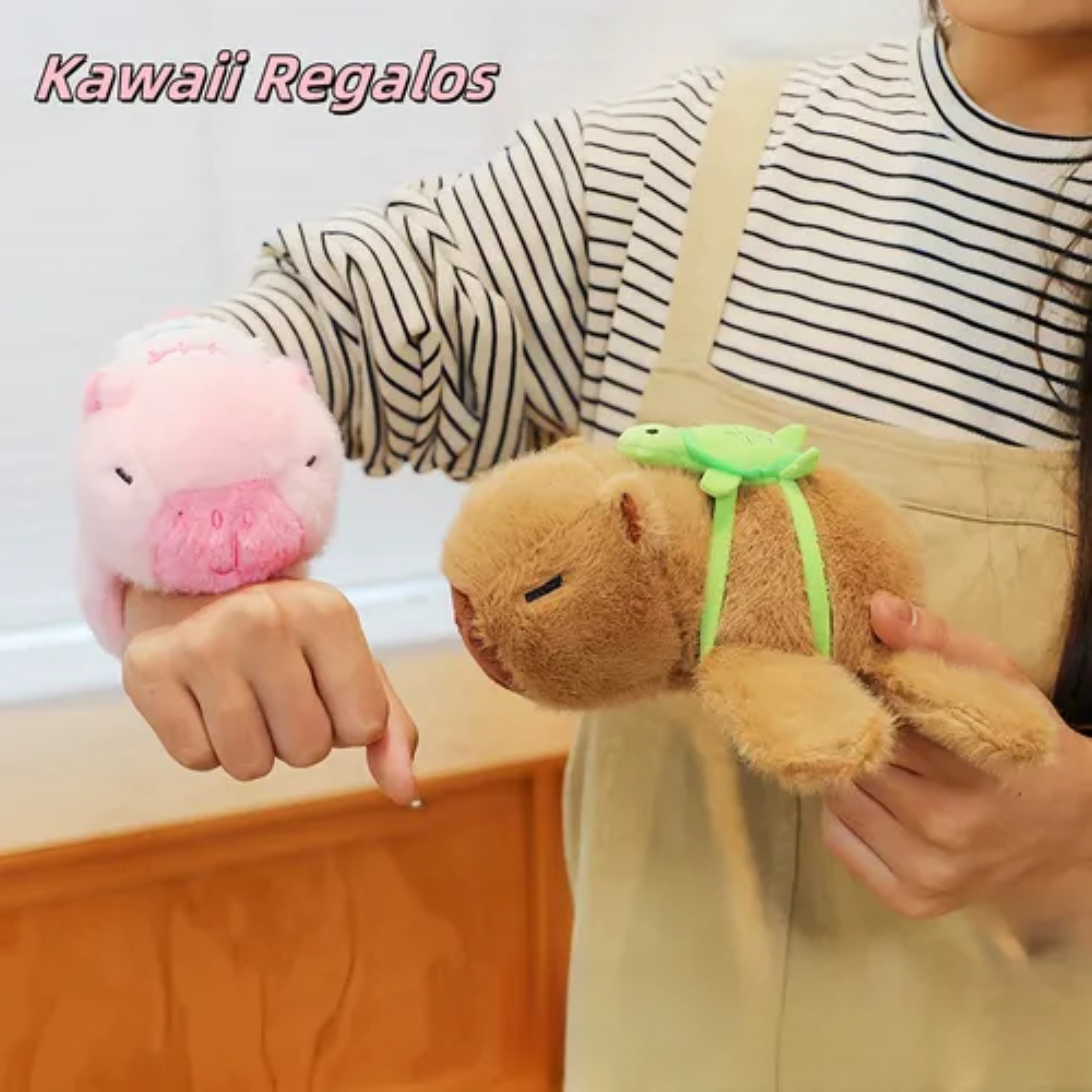 2pz Capibaras Peluche Rosa Cafe image number null