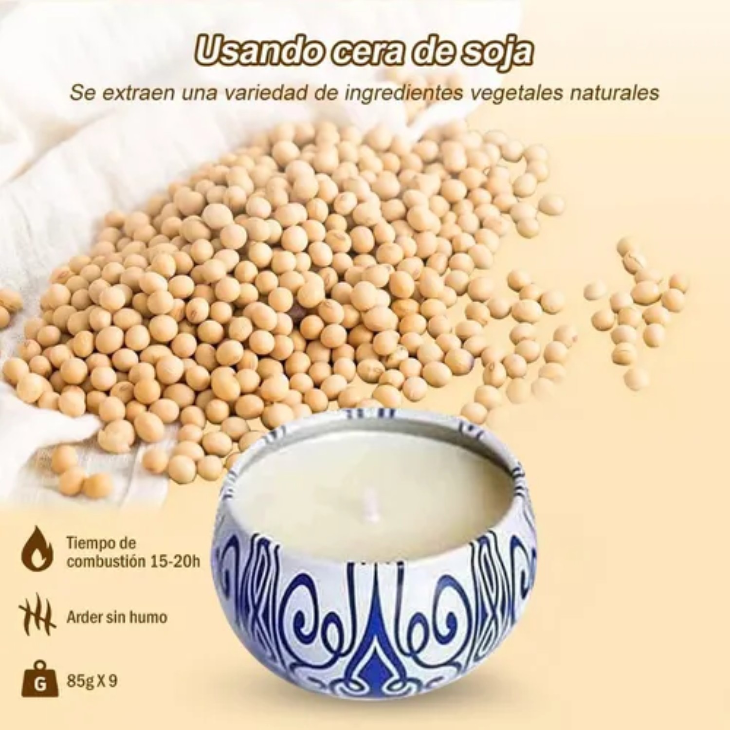16 Piezas Velas Aromaticas,velas Perfumadas De Cera De Soja Estuche Azul image number null