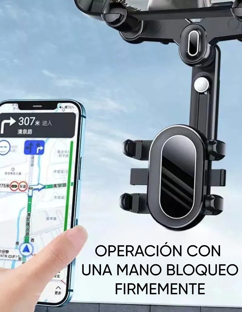 Soporte de Retrovisor Para Celular para Auto &ndash; Ajustable y Estable image number null