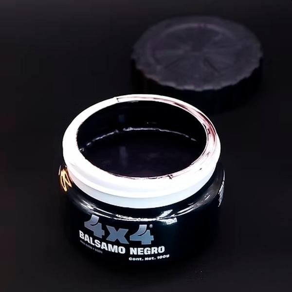Cera Balsamo Barba Bigote Cubre Canas Color Negro 4x4 100grs image number null