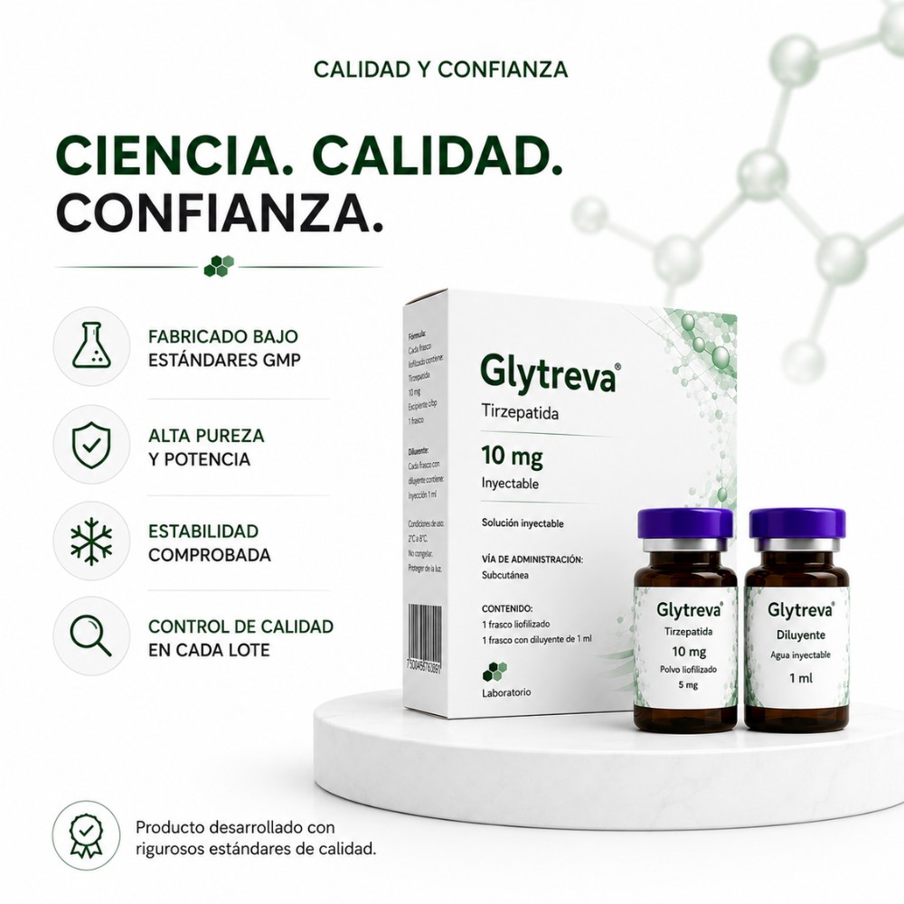 Glytreva&reg; Tirzepatida 5 mg | Tecnolog&iacute;a de &Uacute;ltima Generaci&oacute;n | Presentaci&oacute;n Liofilizada Premium image number null