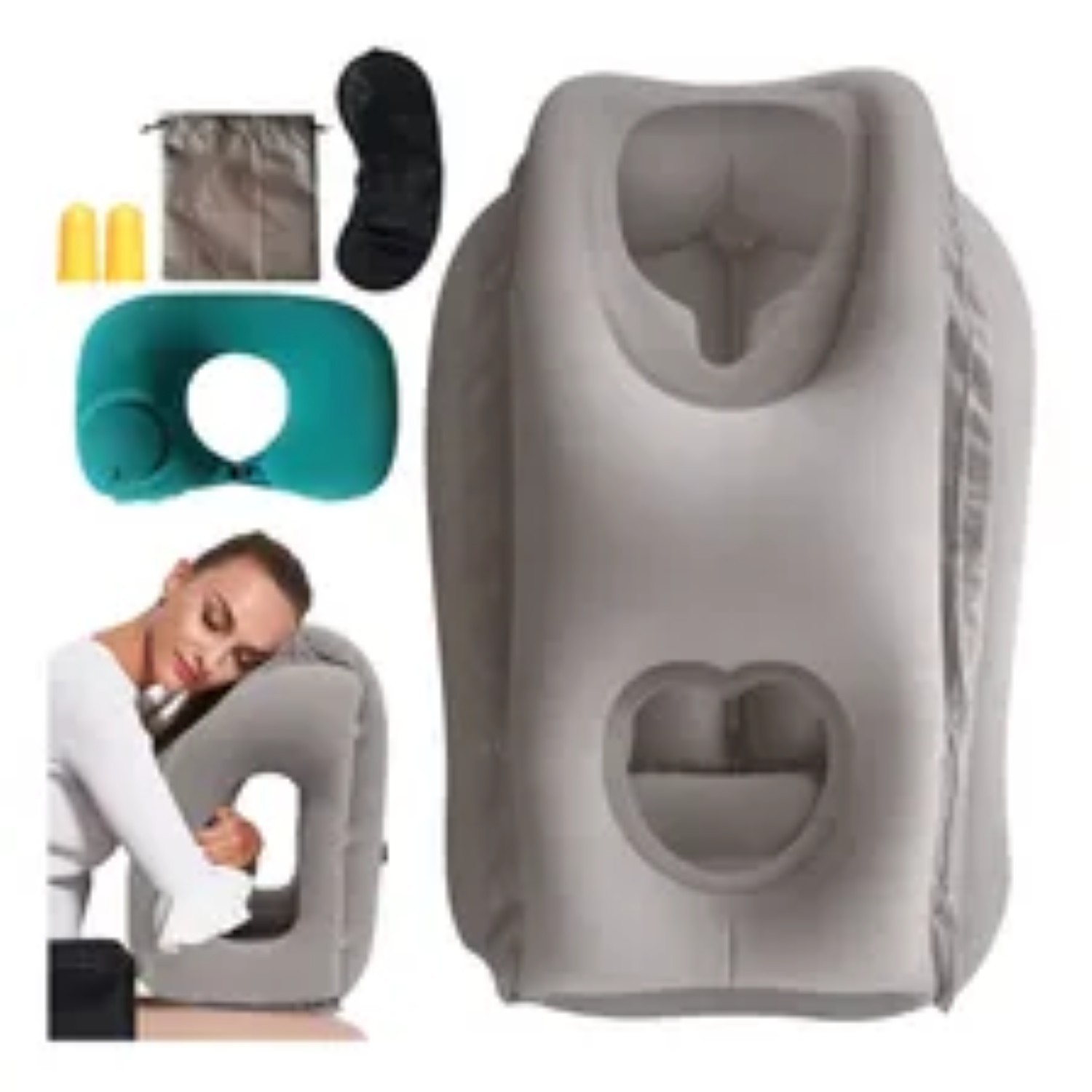 Almohada De Viaje Coj&iacute;n De Cuello Gris image number null