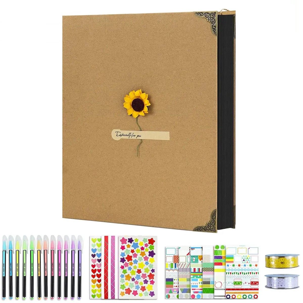 &Aacute;lbum de Fotos con Scrapbook para Escribir y Pintar Color Caqui image number null