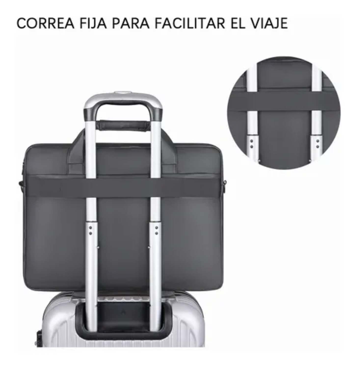 Portafolios Mochila De Moda Simple Para Computadora Gris image number null