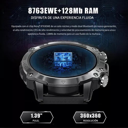 Reloj Inteligente T&aacute;ctico For Hombres (responder/llamar) image number null