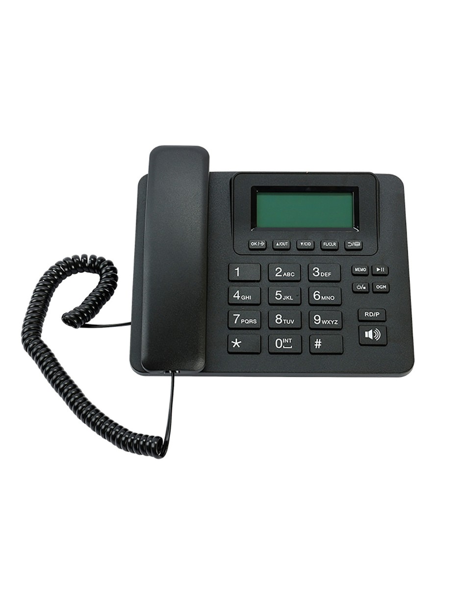 Tel&eacute;fono Fijo + Inal&aacute;mbrico Negro | Identificaci&oacute;n de Llamadas y Alta Durabilidad image number null
