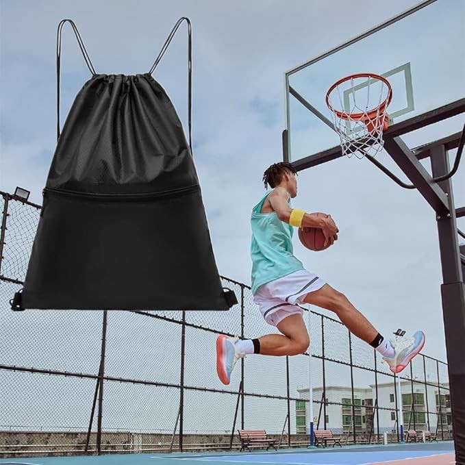 2 Unidades Mochila Deporte, Mochila Gym con Ajustable Correa de Hombro, Bolsa Cuerdas, Mochila Impermeable de Cuerda Unisex Casual Ideal para Deportes, Viajes, Excursi&oacute;n, Playa, XL. image number null