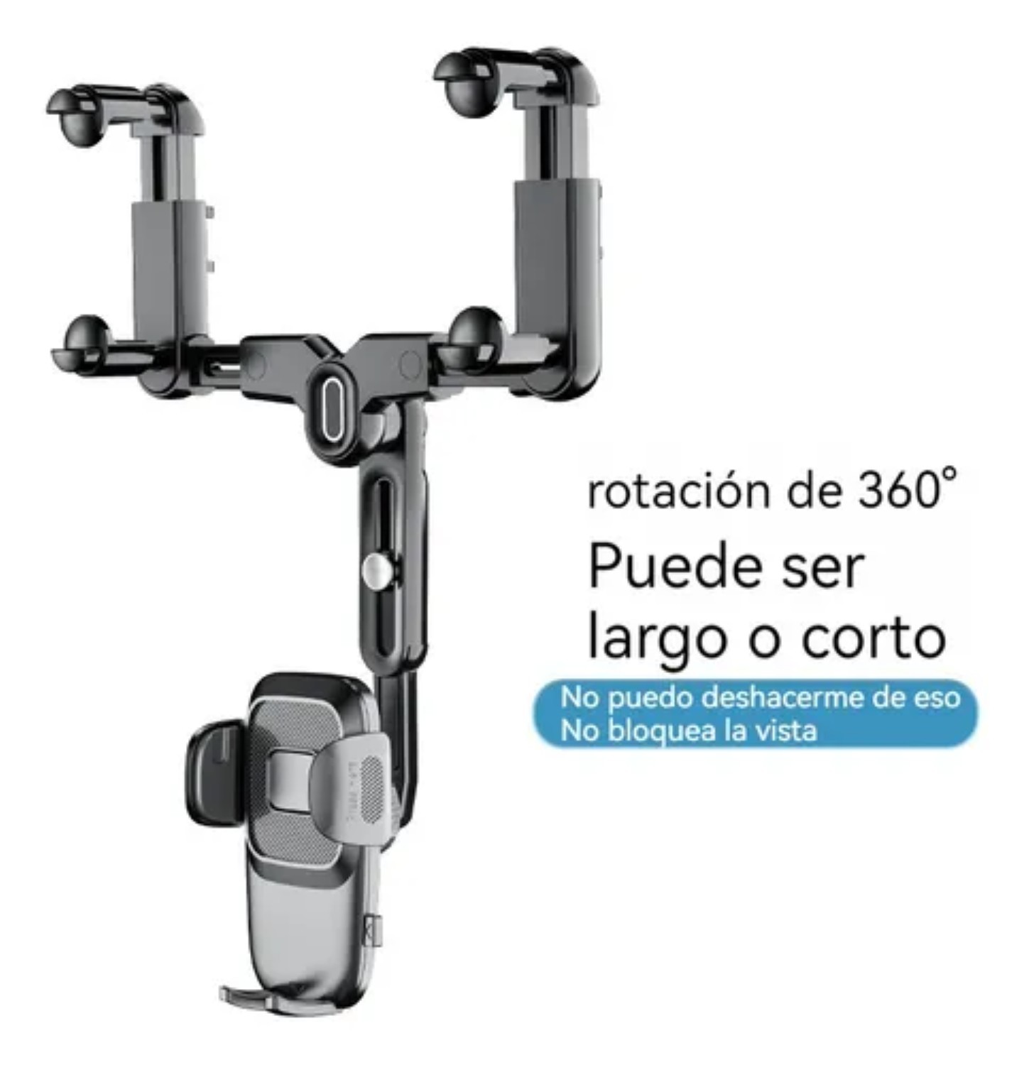 Soporte Para Tel&eacute;fono Espejo Retrovisor Porta Celulares 3en1 image number null