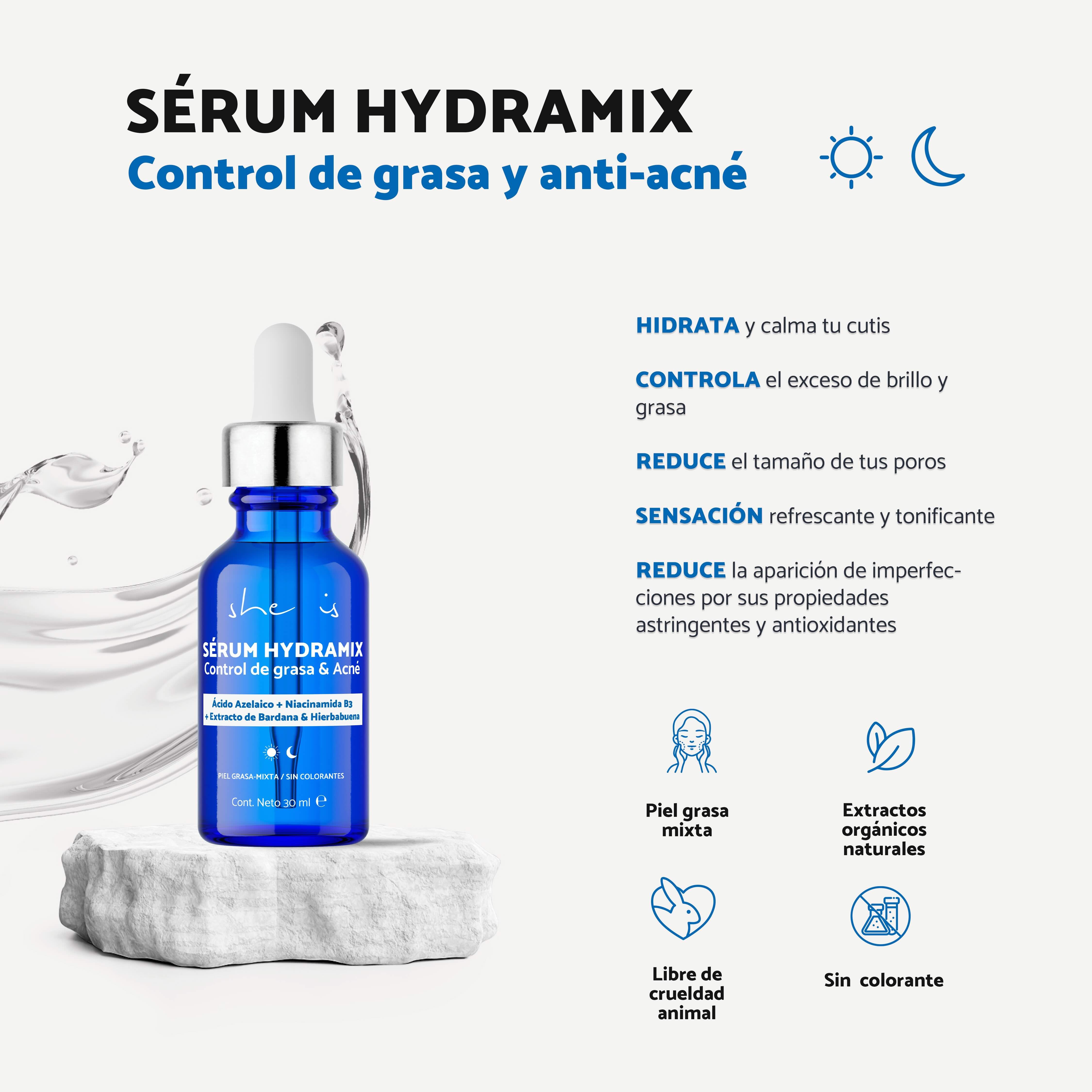 Serum Hydramix Matificante control de grasa 30ml, She is skincare image number null