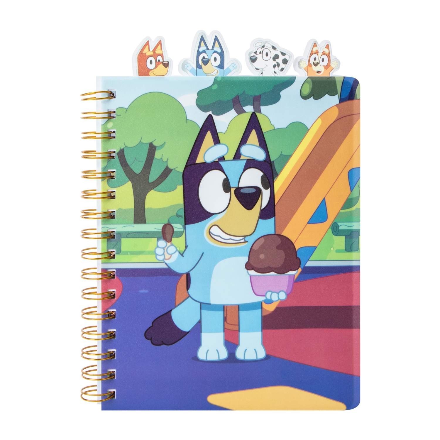 Libreta Cuaderno Diario Bluey Azul Multi Tab Journal Pesta&ntilde;as 9in image number null
