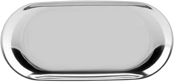 A Fdit Bandeja de Joyeria Decorativa Bandeja de Almacenamiento Cosm&eacute;ticos Joyer&iacute;a Placa de Pastel de Acero Inoxidable para la Cocina casera Estilo n&oacute;rdico(S-Plateado). image number null