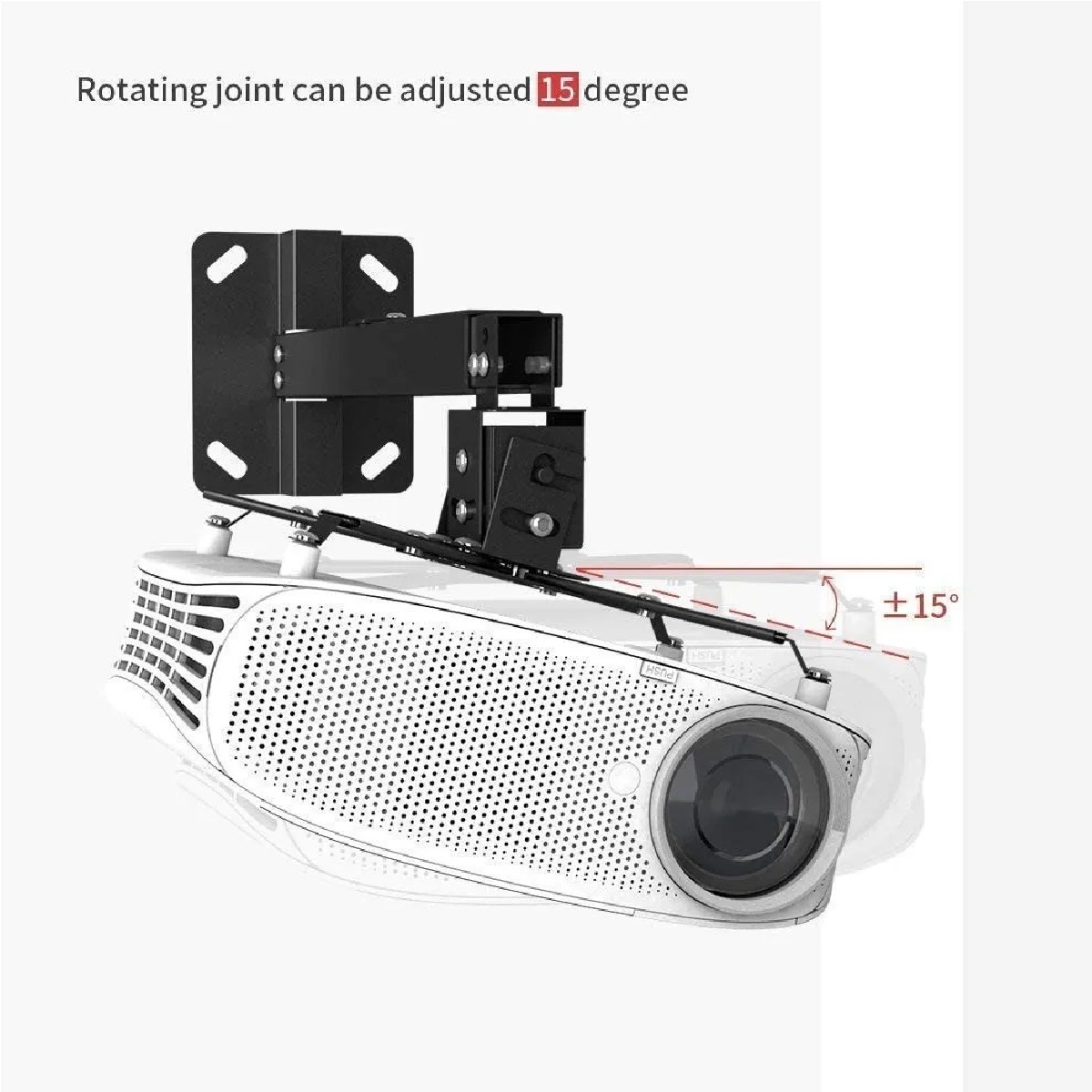 Soporte Proyector Universal Ca&ntilde;&oacute;n Ajustable 15kg Techo Pared image number null