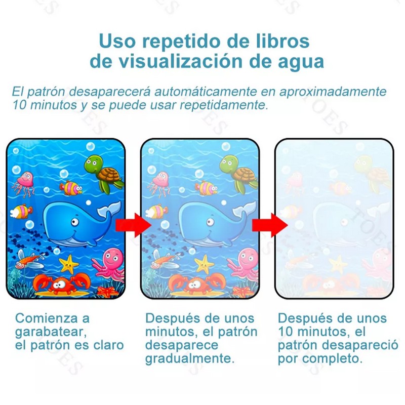 8 Libros De Colorear M&aacute;gicos Para Ni&ntilde;os Reutilizables image number null