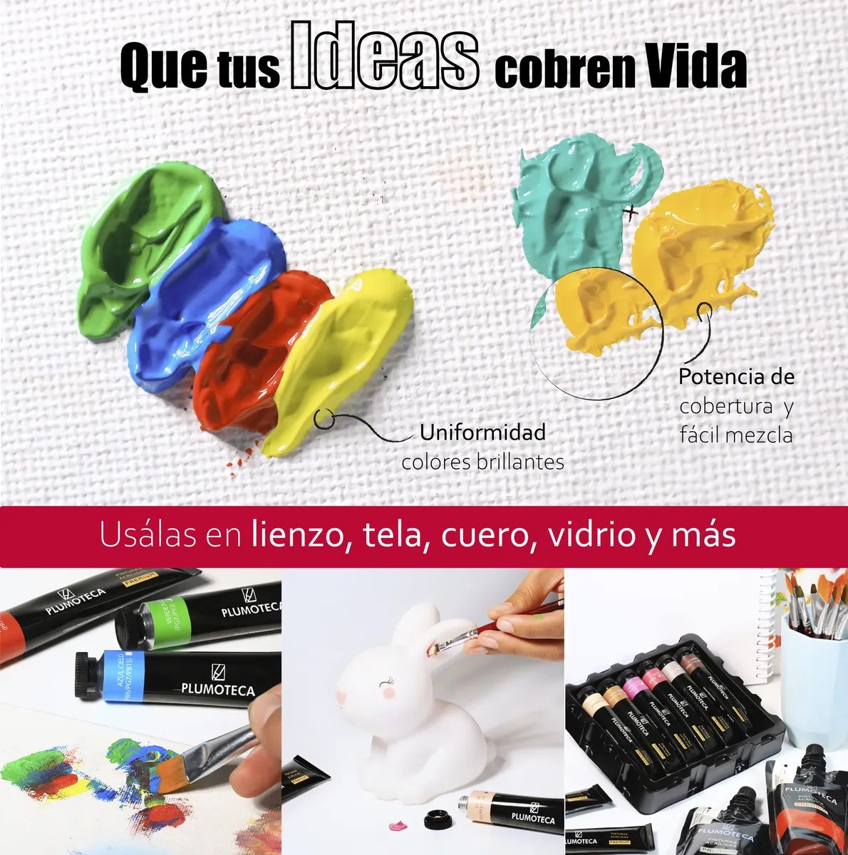 "Pintura Acr&iacute;lica Profesional 24 Colores Con 22ml Plumoteca " image number null