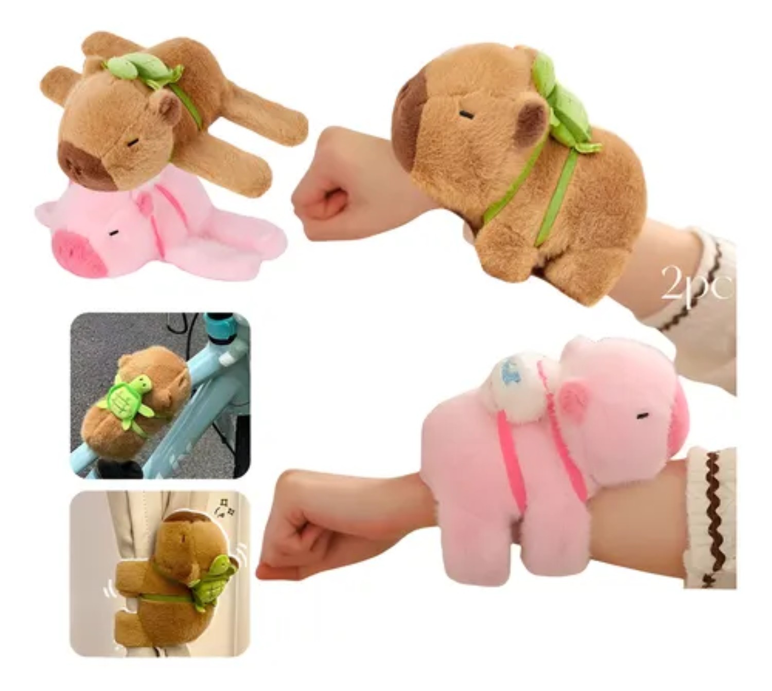 2pz Capibaras Peluche Rosa Cafe image number null