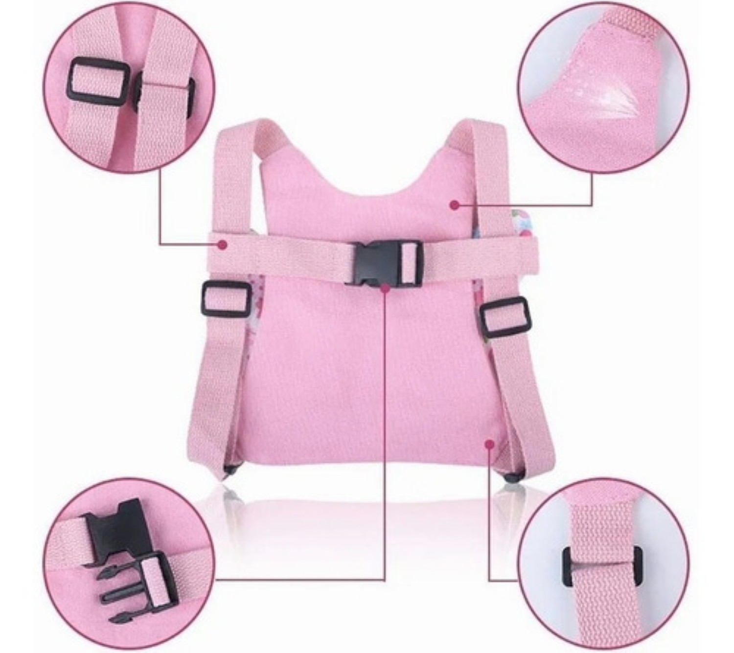 Arn&eacute;s De Seguridad Para Ni&ntilde;os Con Correa 3 En 1 Rodilleras Rosa image number null