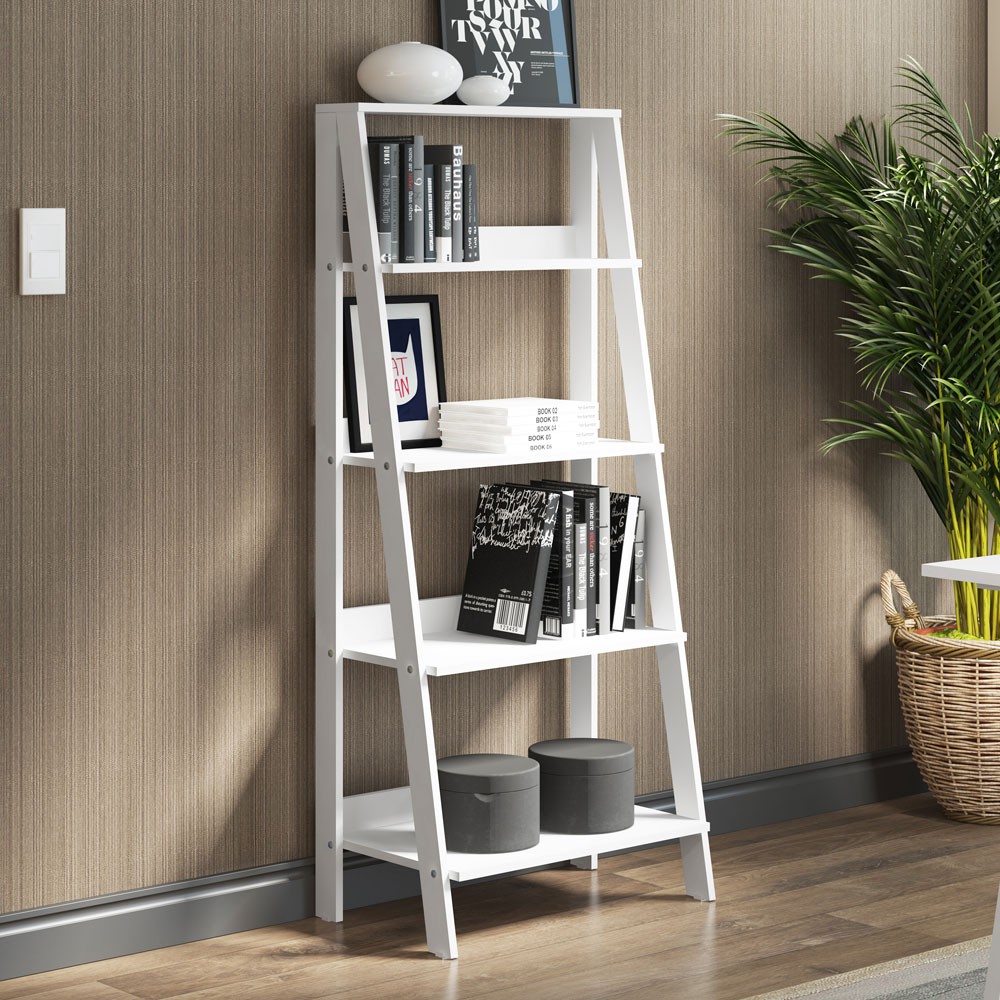 Mueble Biblioteca Librero Madesa Con 4 Niveles Blanco 2 image number null