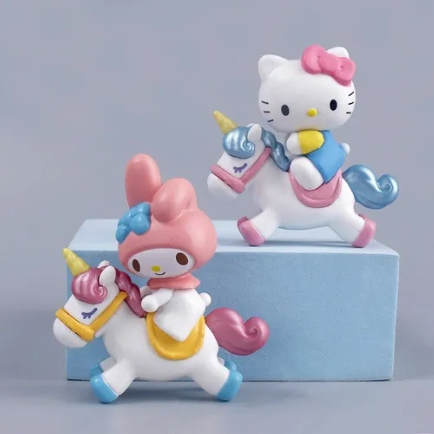 Set 6 Figuras Hello Kitty Kuromi Colecci&oacute;n Colores image number null