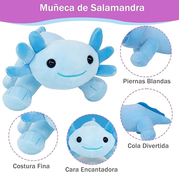 DKJBF Mu&ntilde;eca de Peluche Axolotl Kawaii image number null