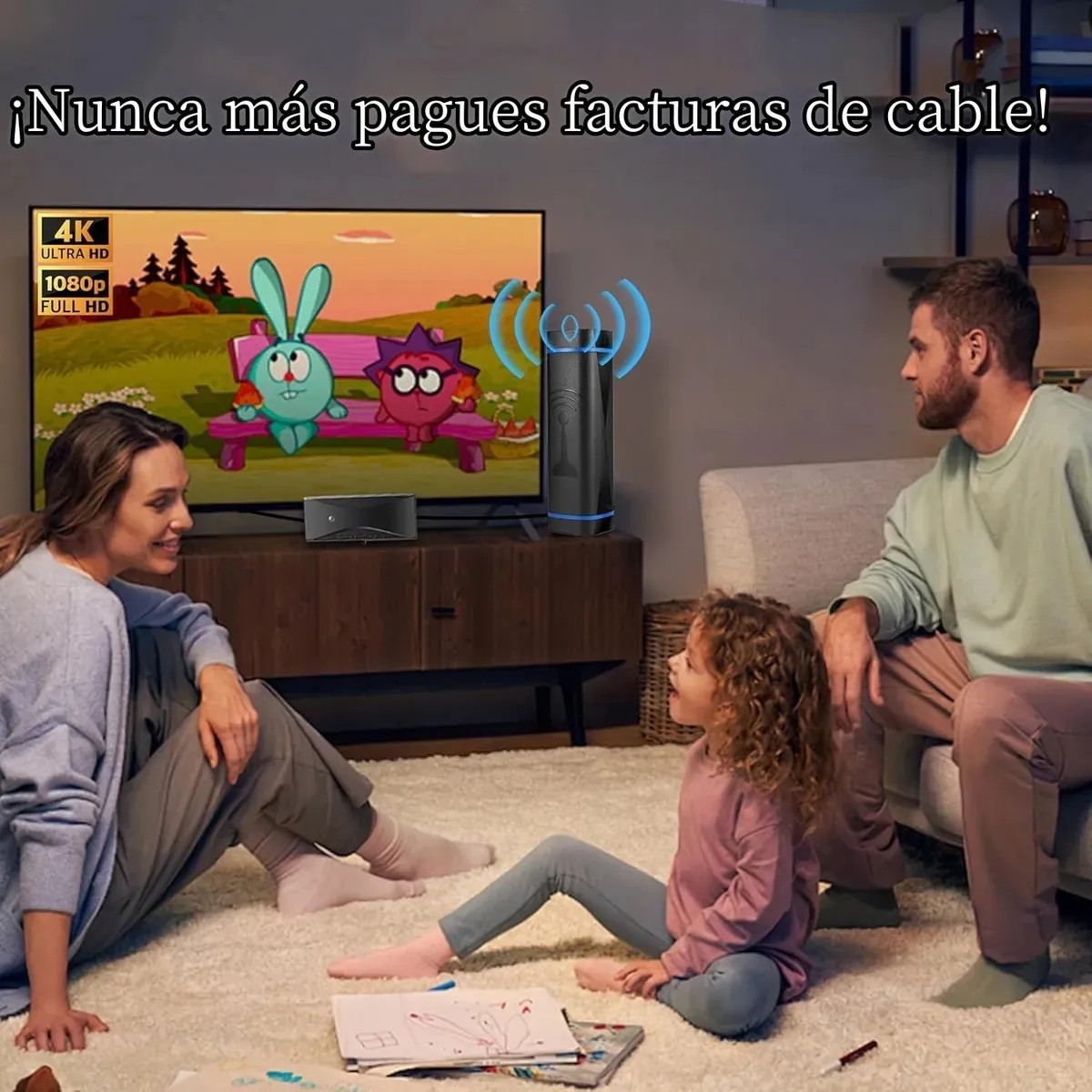 Antena De Televisi&oacute;n Abierta Digital Hd Recepci&oacute;n De Canales Tv Cable image number null