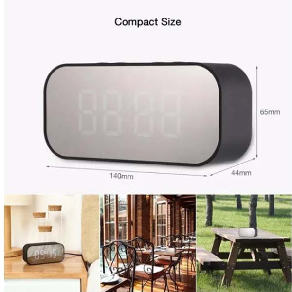 Reloj Despertador Bluetooth Con Bocina Recargable Usb. image number null