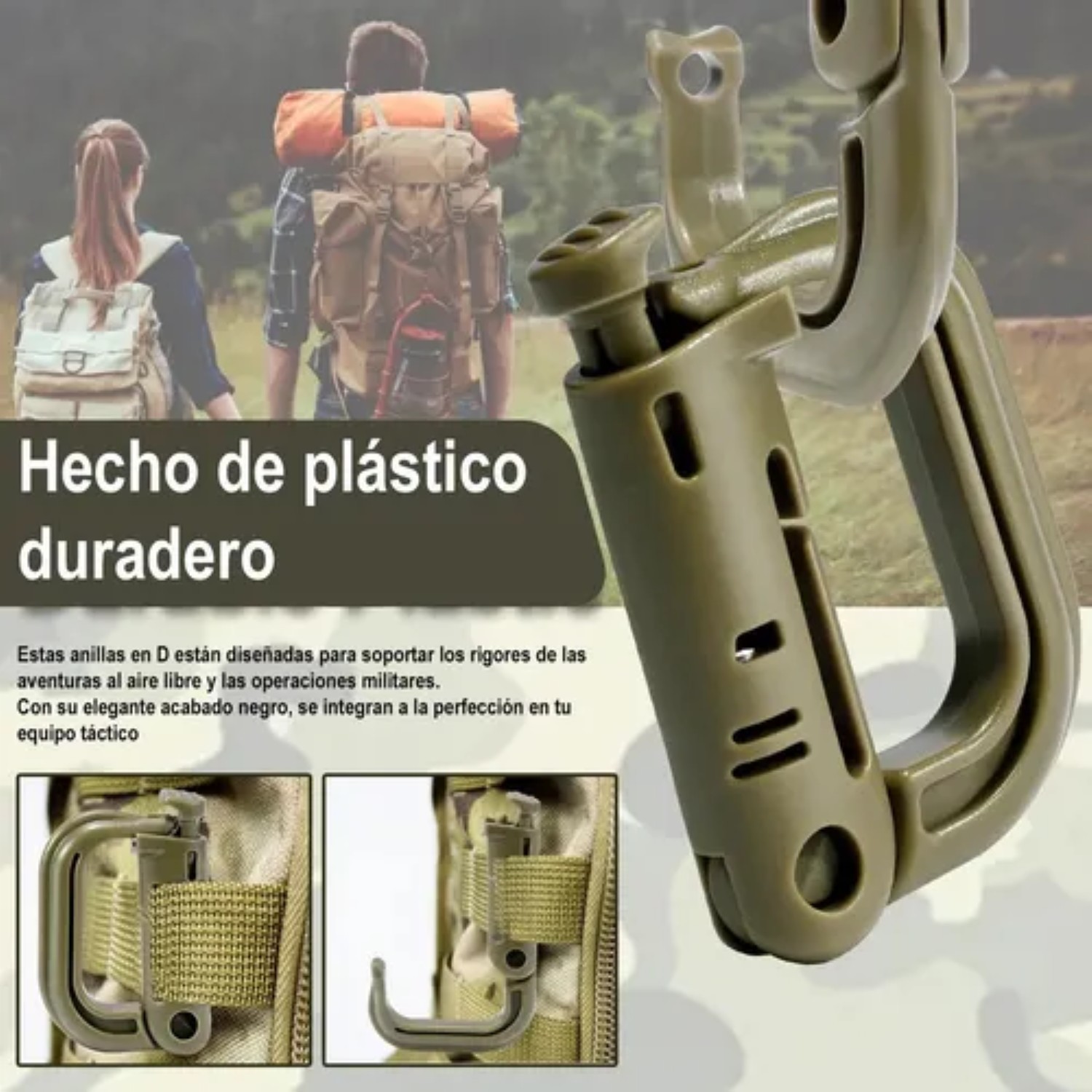 Cinturon Tactico Militar Ajustable Durable 125 Cm 8 pz Verde Militar image number null