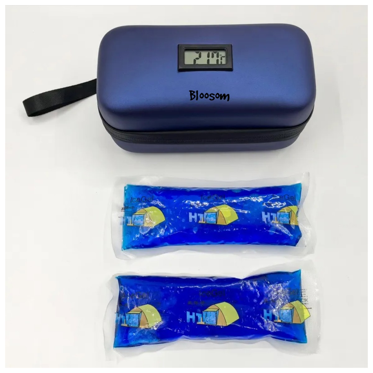 Estuche De Viaje Con Enfriador De Insulina Con Term&oacute;metro Azul image number null