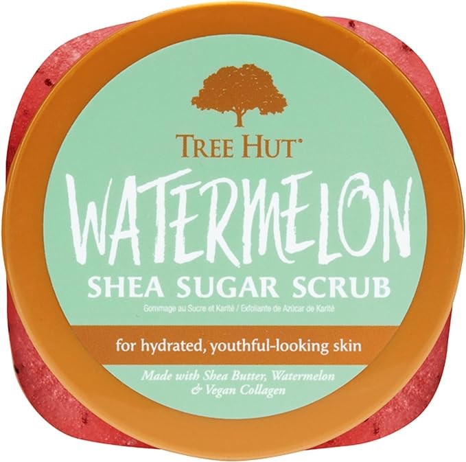 A TREE HUT, Watermelon Shea Sugar Scrub, Exfoliante Corporal de Az&uacute;car Natural con Manteca de Karit&eacute; y Esencia de Sand&iacute;a, Exfolia e Hidrata la Piel, 510 gramos. image number null