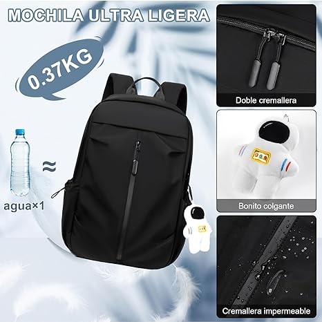 Mochila de Viaje Hombre Mochilas para Laptop Port&aacute;til 15.6 pulgadas Impermeable Mochila Antirrobo Ligero Deportiva Universidad Elegante. image number null