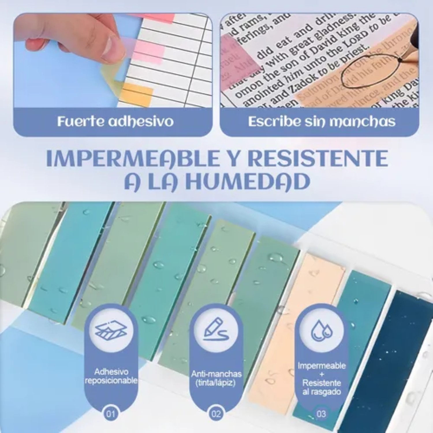 Notas Adhesivas Transparentes De &Iacute;ndice,15 Sets,3000 Piezas image number null
