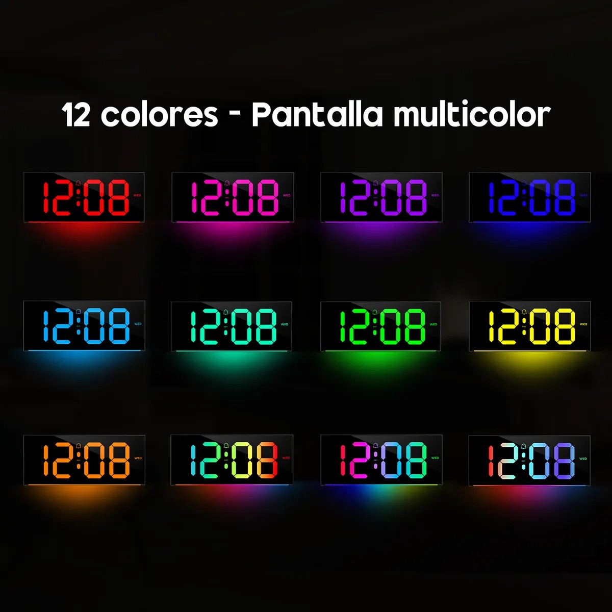 Reloj De Pared Moderno 3d Decorativo Grande Luminoso image number null