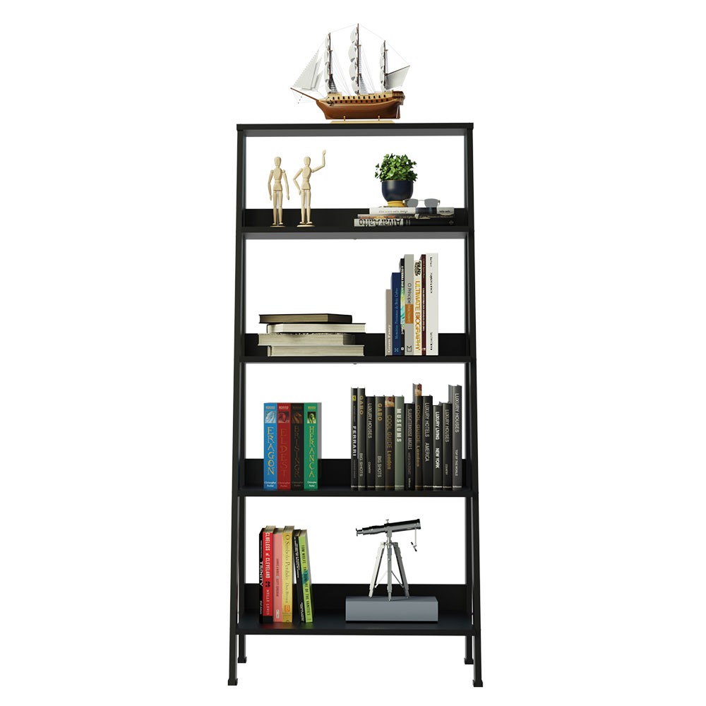 Mueble Biblioteca Librero Madesa Con 4 Niveles Negro 1 image number null