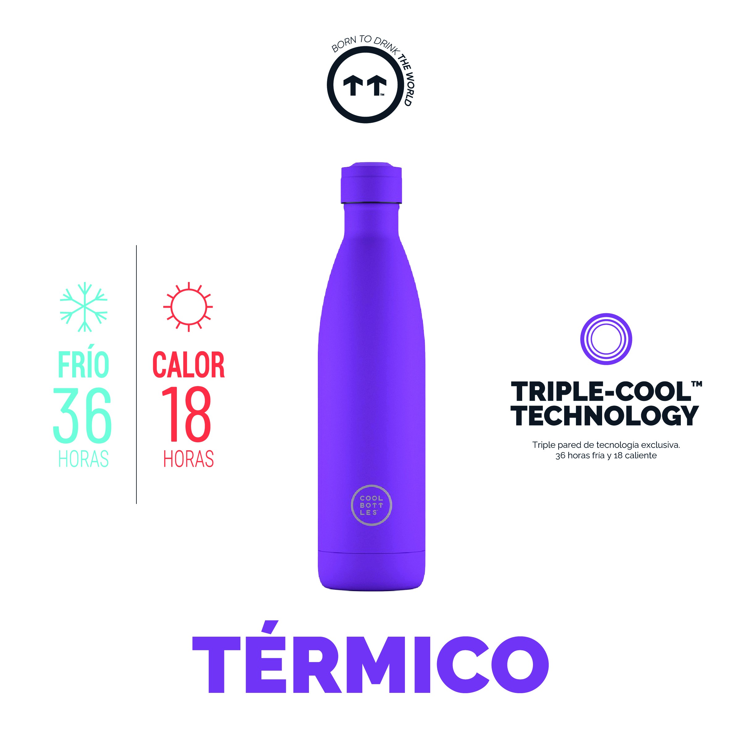Cool Bottles Botella Termo Vivid Violet 750ml image number null