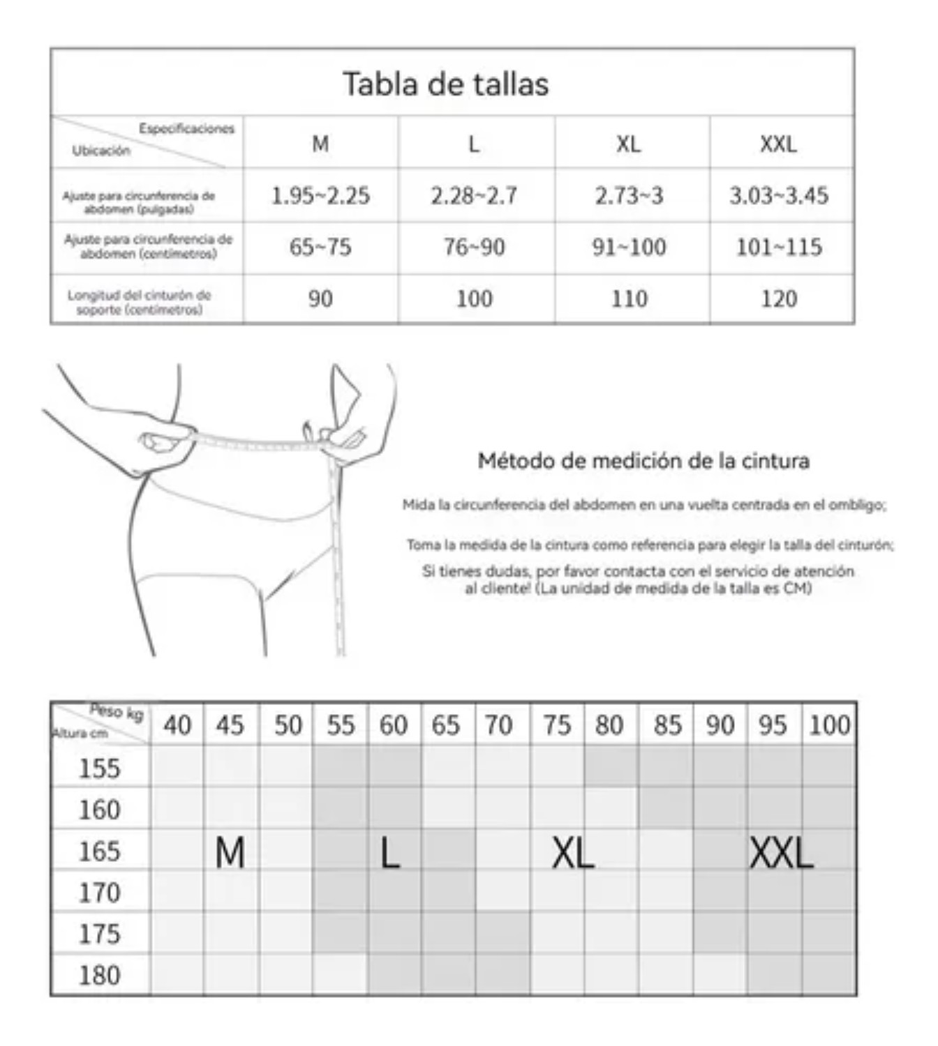 Faja Lumbar Transpirable Cintur&oacute;n Ortop&eacute;dico Apoyo Espalda negra tallaG image number null