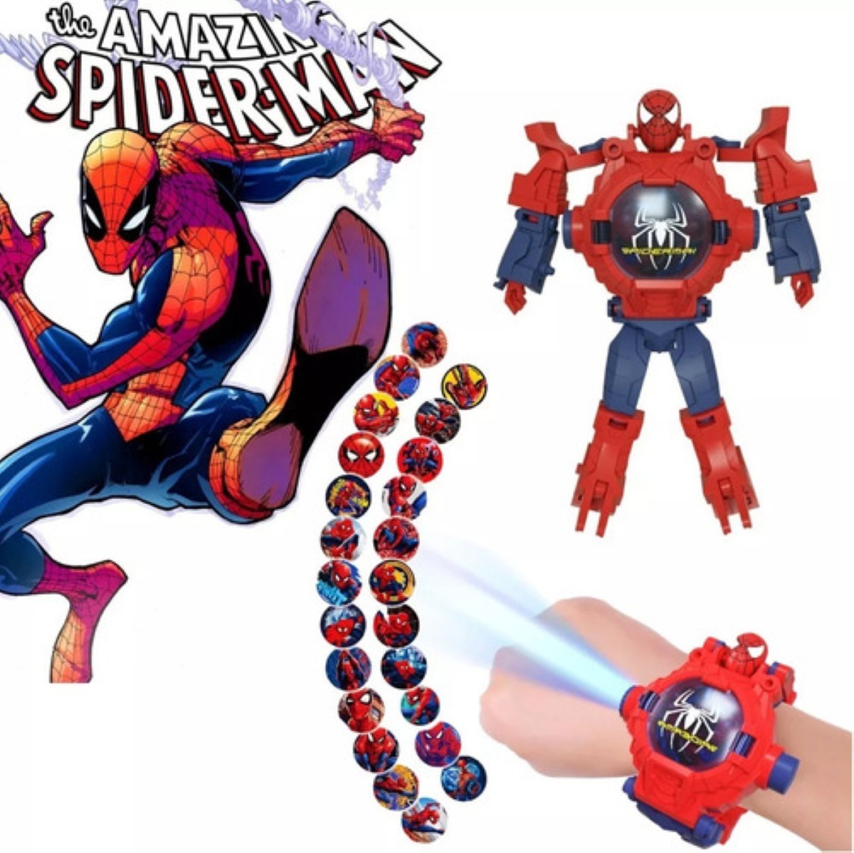Reloj Digital Ni&ntilde;o Caja Spiderman Rojo image number null