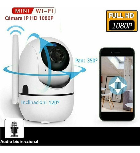 C&aacute;mara De Seguridad Inal&aacute;mbrica Wifi Hd 1080p Con Alarmas image number null