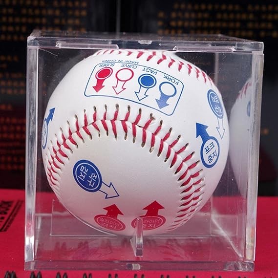 A HUSHUI Caja de b&eacute;isbol acr&iacute;lica, Vitrina de b&eacute;isbol, Caja Transparente de Pelota de Tenis de Golf para exhibici&oacute;n, Caja de Almacenamiento de Recuerdos, Soporte, protecci&oacute;n UV, a Prueba de Polvo. image number null