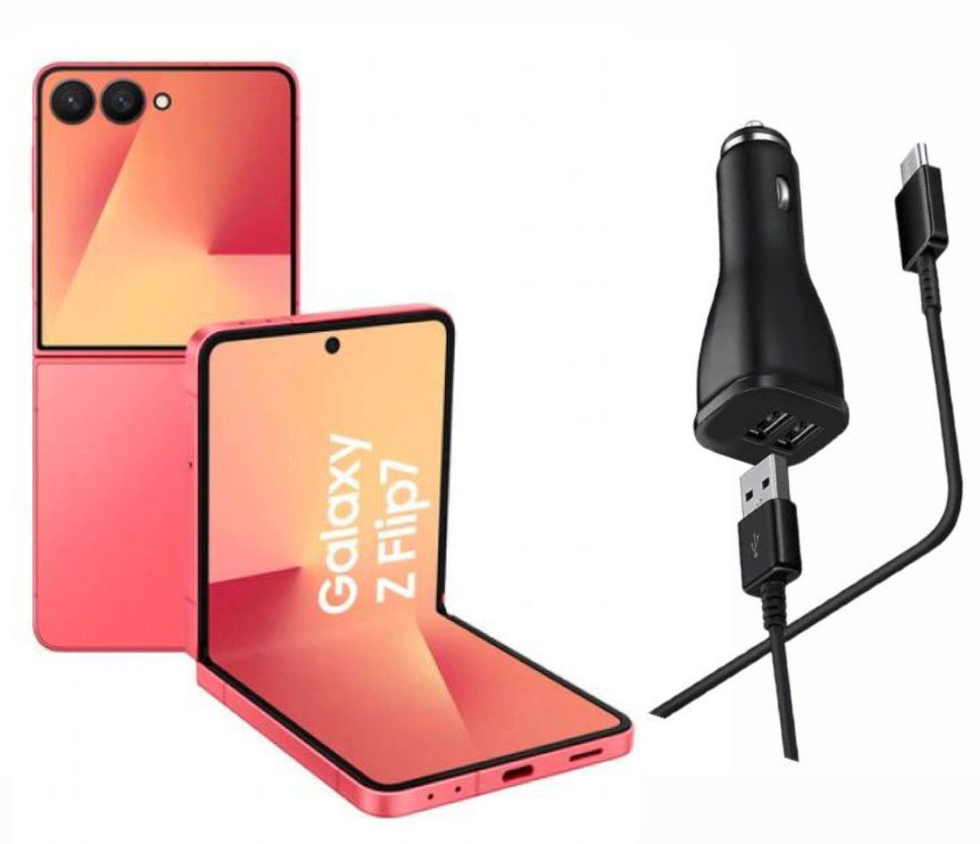 Galaxy Z Flip 7 Coral Red 256 GB NUEVO Libre de Fabrica + CARGADOR DE CARRO DE 25 W image number null