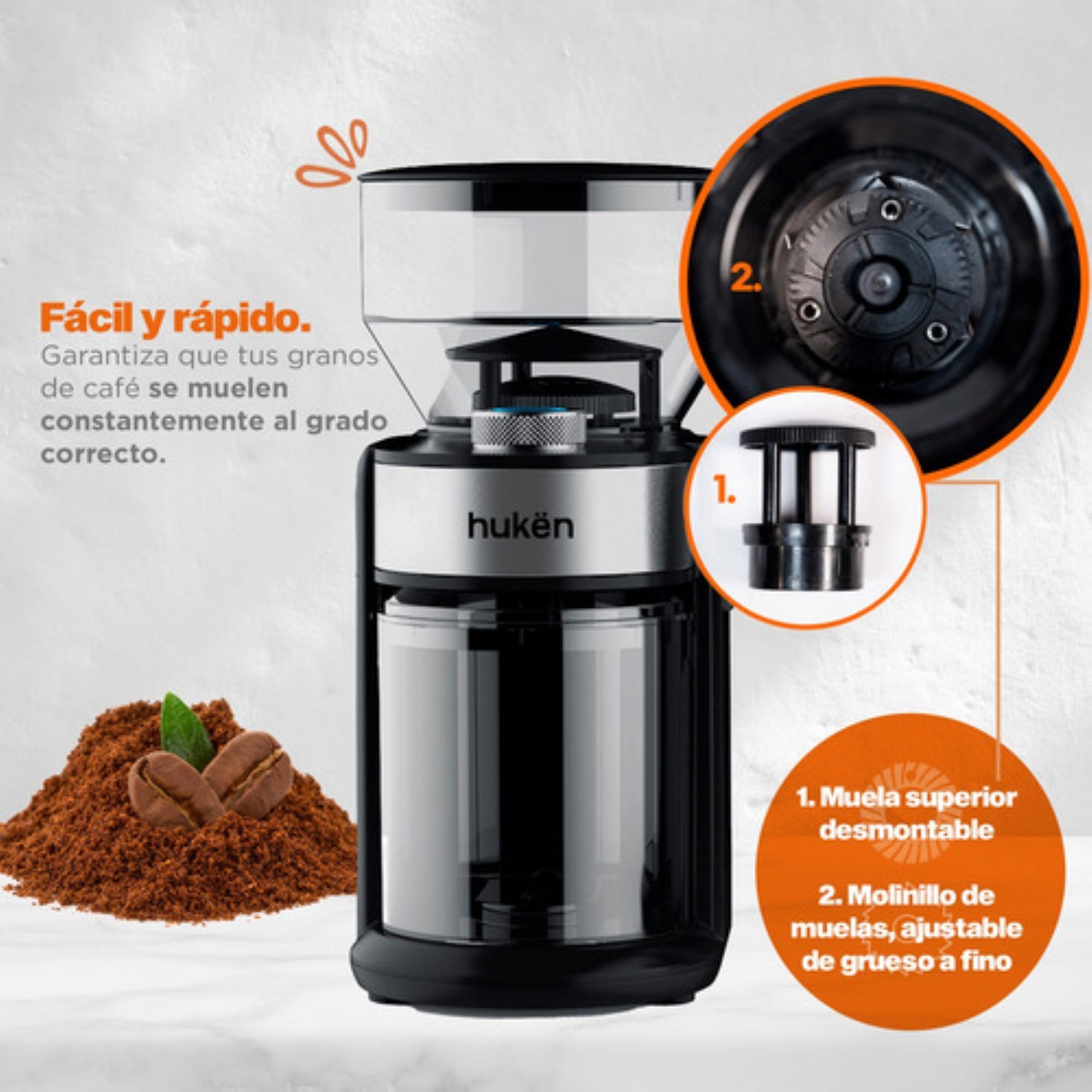 Molino Para Caf&eacute; Y Especias 200g Negro image number null
