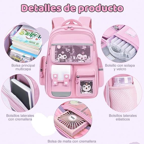 A Mochila para Ni&ntilde;as, Mochila de Dibujos Animados con Capacidad para 3 Cartas image number null
