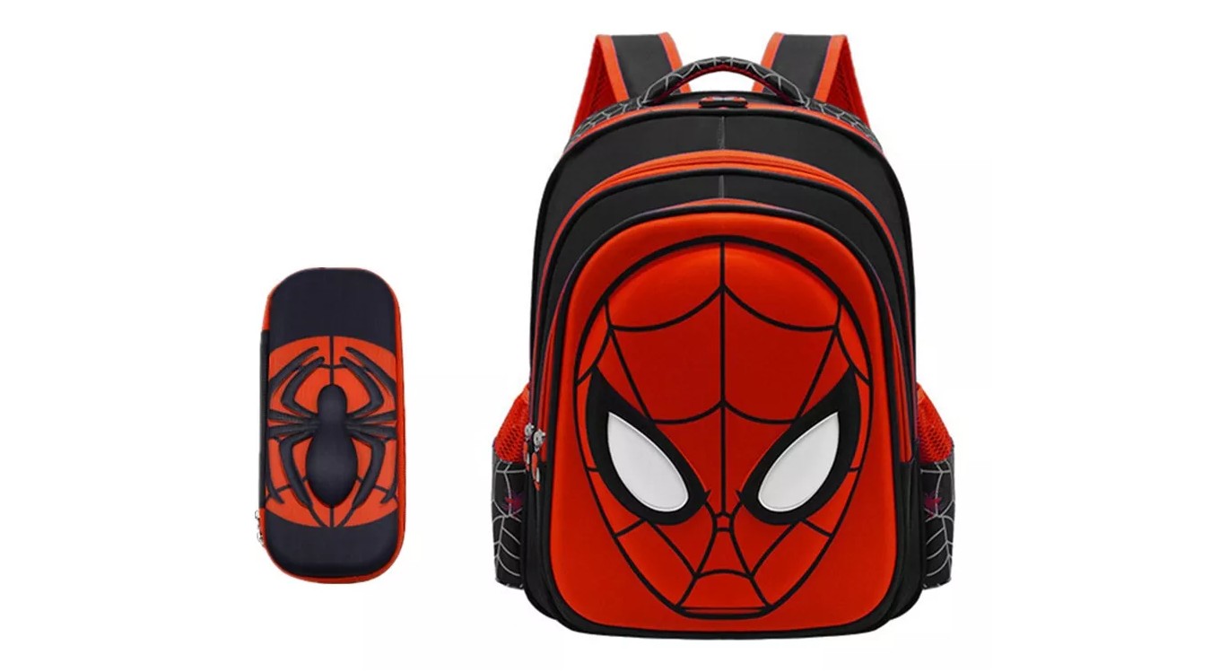 ML Estudiante Mochila Infantil Spiderman Con Estuche L&aacute;pices. image number null
