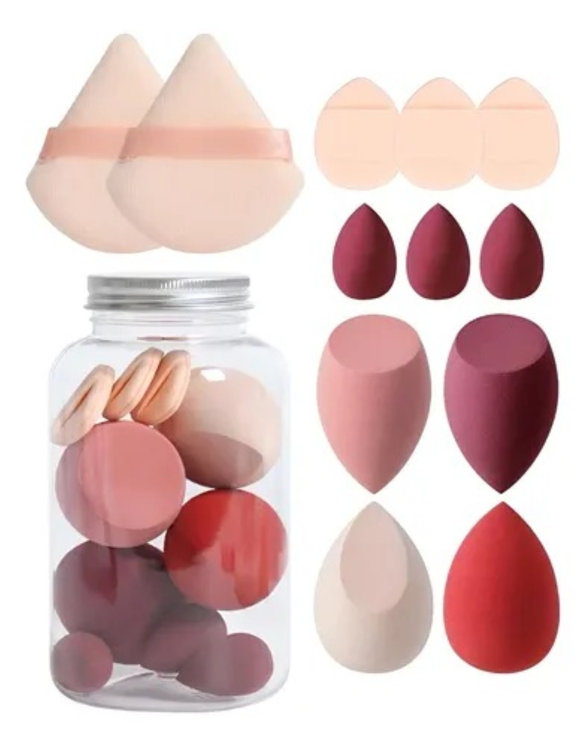 Esponja Maquillaje En Polvo 12 Pcs Beauty Blender Con Caja image number null