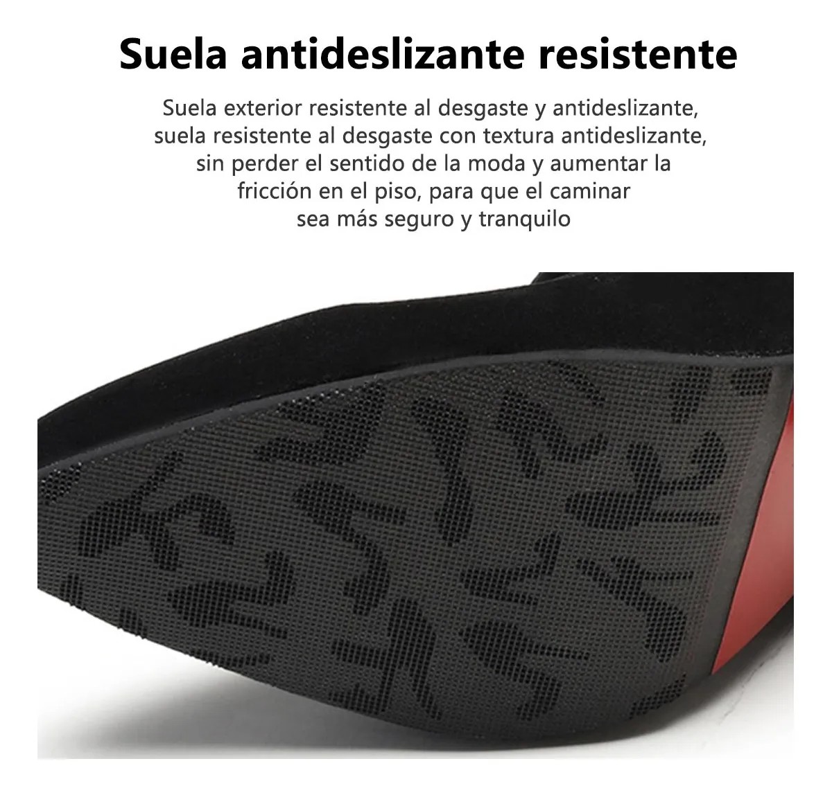 DE REMATE Bot&iacute;n el&aacute;stico negro de tac&oacute;n medio TALLA 24.5 image number null