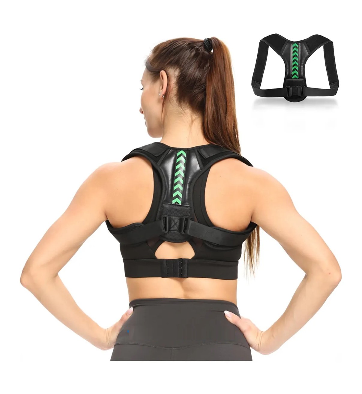 Corrector Postura Espalda Para Hombre Y Mujer Ajustable Faja M Negro Malubero image number null