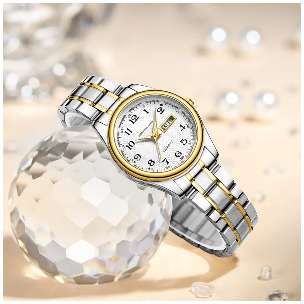 Reloj Mujer Cuarzo Elegante Impermeable Color Plata image number null