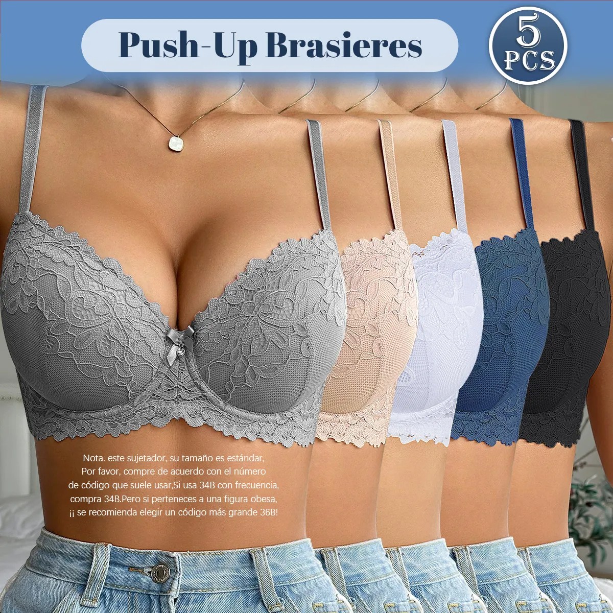 Push-Up Brasieres - Pack de 5 piezas image number null