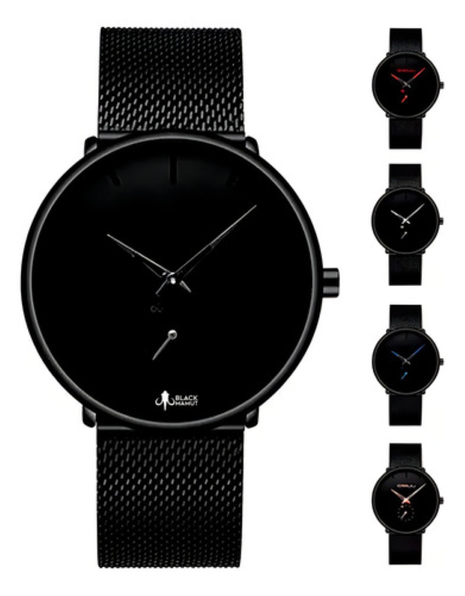 Reloj Crrju Hombre Dise&ntilde;o Ejecutivo Premium Color De La Correa Negra Con Azul image number null
