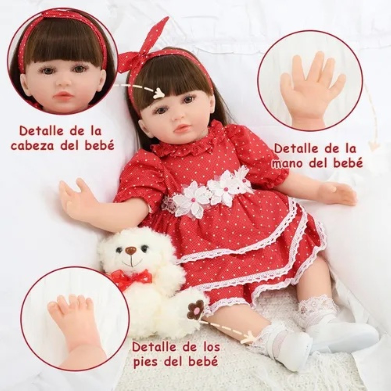 Mu&ntilde;ecas Reborn 60cm Colores image number null