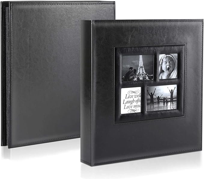 A Ywlake - &Aacute;lbum de fotos de 4 x 6 pulgadas, 500 bolsillos, capacidad extragrande, &aacute;lbumes de fotos familiares para 500 fotos horizontales y verticales, color negro. image number null