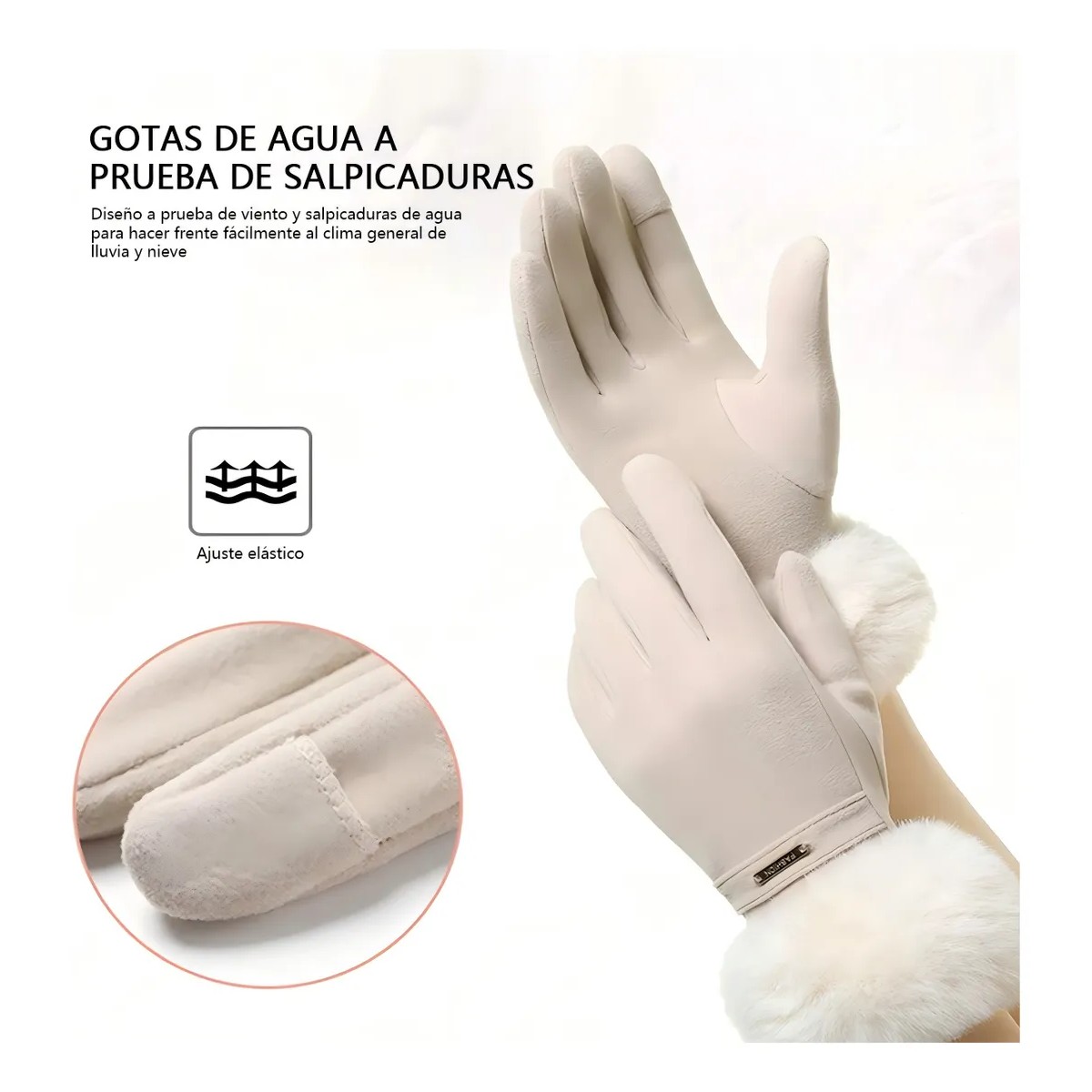 Guantes T&eacute;rmicos Frio De Invierno Para Pantalla T&aacute;cti Mujer Rosa image number null
